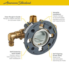 AMERICAN STANDARD American RU108E Flash Shower Rough-In Valve with PEX Inlet Elbows