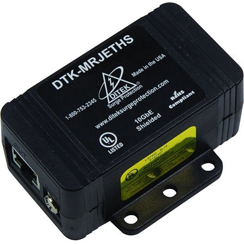 DIVERSITECH DITEK DTK-MRJETHS Ethernet Surge Protector for CAT5e, CAT6, and CAT6A Data Lines