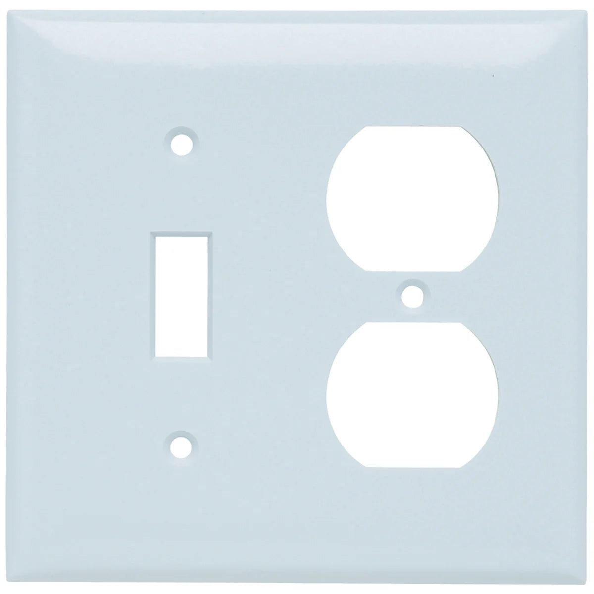 LEGRAND Legrand-Pass & Seymour SP18-W Combination Wall Plate, 1 Toggle Switch and 1 Duplex Receptacle, Two Gang, White