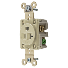 HUBBELL Hubbell Wiring Device-Kellems HBL5361I Single Receptacle 20A 125V 5-20R