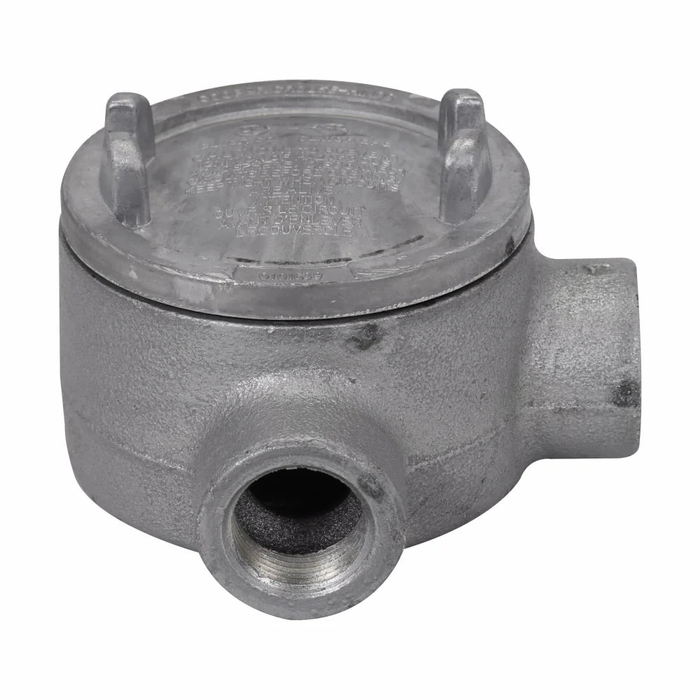 EATON Crouse-Hinds GUAL26 Conduit Outlet Box with Cover 3/4 inch 3 inch Cover Opening