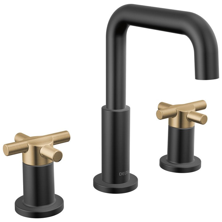 DELTA FAUCET Delta 35894LF-GZ Lavatory Faucet Nicoli Widespread 6-16 Inch Spread 2 Lever ADA WaterSense