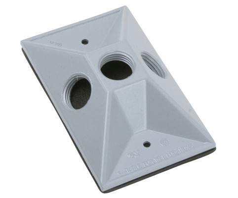 LEGRAND Legrand WPB13 Pass & Seymour Gray 1-Gang Raised Weatherproof Box Outdoor Lamp Cluster Cover