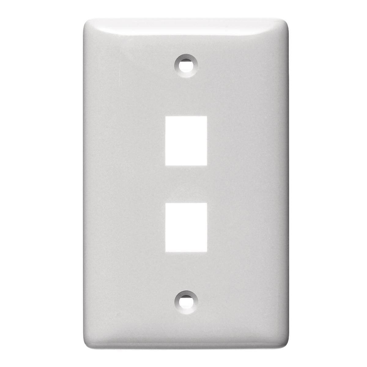 HUBBELL WIRING Premise Wiring NSP12W Multi-Media Faceplate 2 Ports Keystone Module