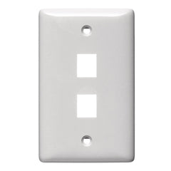 HUBBELL WIRING Premise Wiring NSP12W Multi-Media Faceplate 2 Ports Keystone Module