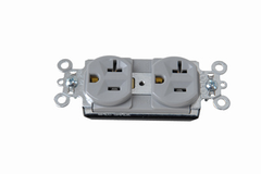 LEGRAND Pass & Seymour PT5362-GRY PlugTail Spec Grade Duplex Receptacle 20A 125V Gray