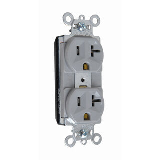 LEGRAND Pass & Seymour PT5362-GRY PlugTail Spec Grade Duplex Receptacle 20A 125V Gray