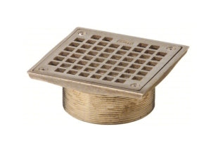 JAY R SMITH JAY R SMITH MFG B06NB 6 in. Square Drain Strainer Nickel Bronze
