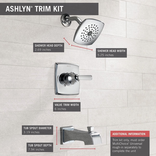 DELTA FAUCET Delta Faucet T14464 Ashlyn Tub & Shower Trim