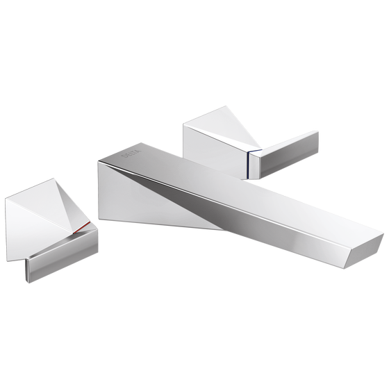 DELTA FAUCET Delta T3543LF-PR-WL Two Handle Wall Mount Bathroom Faucet Trim