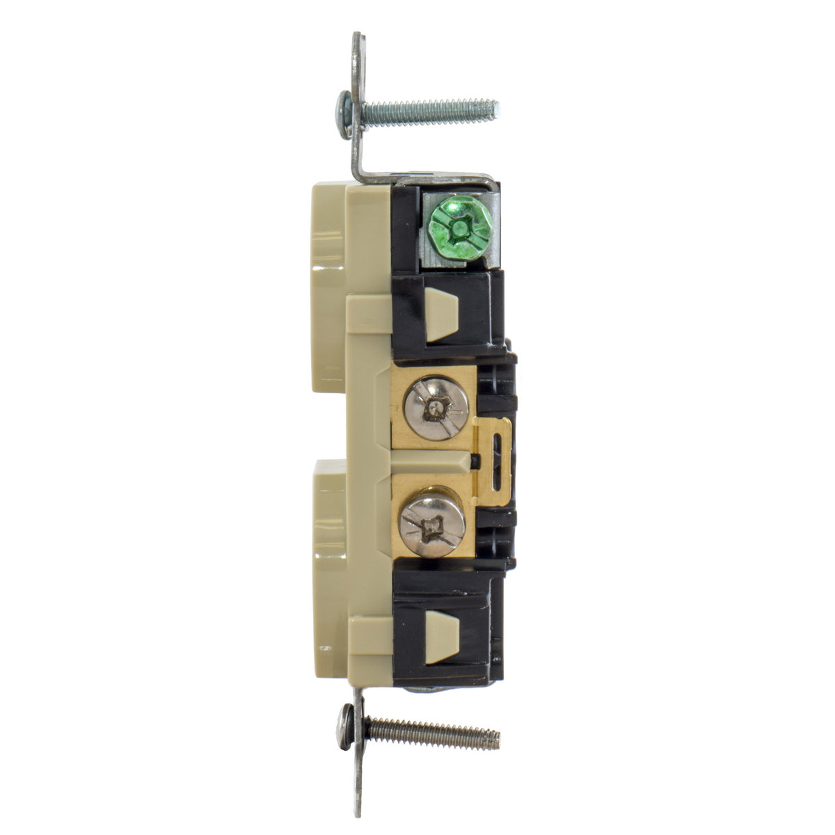 HUBBELL Hubbell Wiring Device-Kellems BR15I 15 Amp 125 Volt 2-Pole 3-Wire NEMA 5-15R Ivory Nylon Straight Blade Duplex Receptacle
