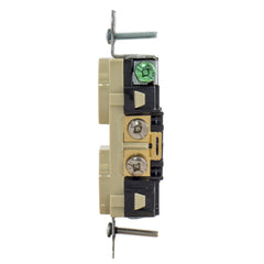 HUBBELL Hubbell Wiring Device-Kellems BR15I 15 Amp 125 Volt 2-Pole 3-Wire NEMA 5-15R Ivory Nylon Straight Blade Duplex Receptacle