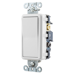 HUBBELL WIRING Hubbell RSD415W 15 Amp 120/277 VAC 4-Way White Rocker Switch