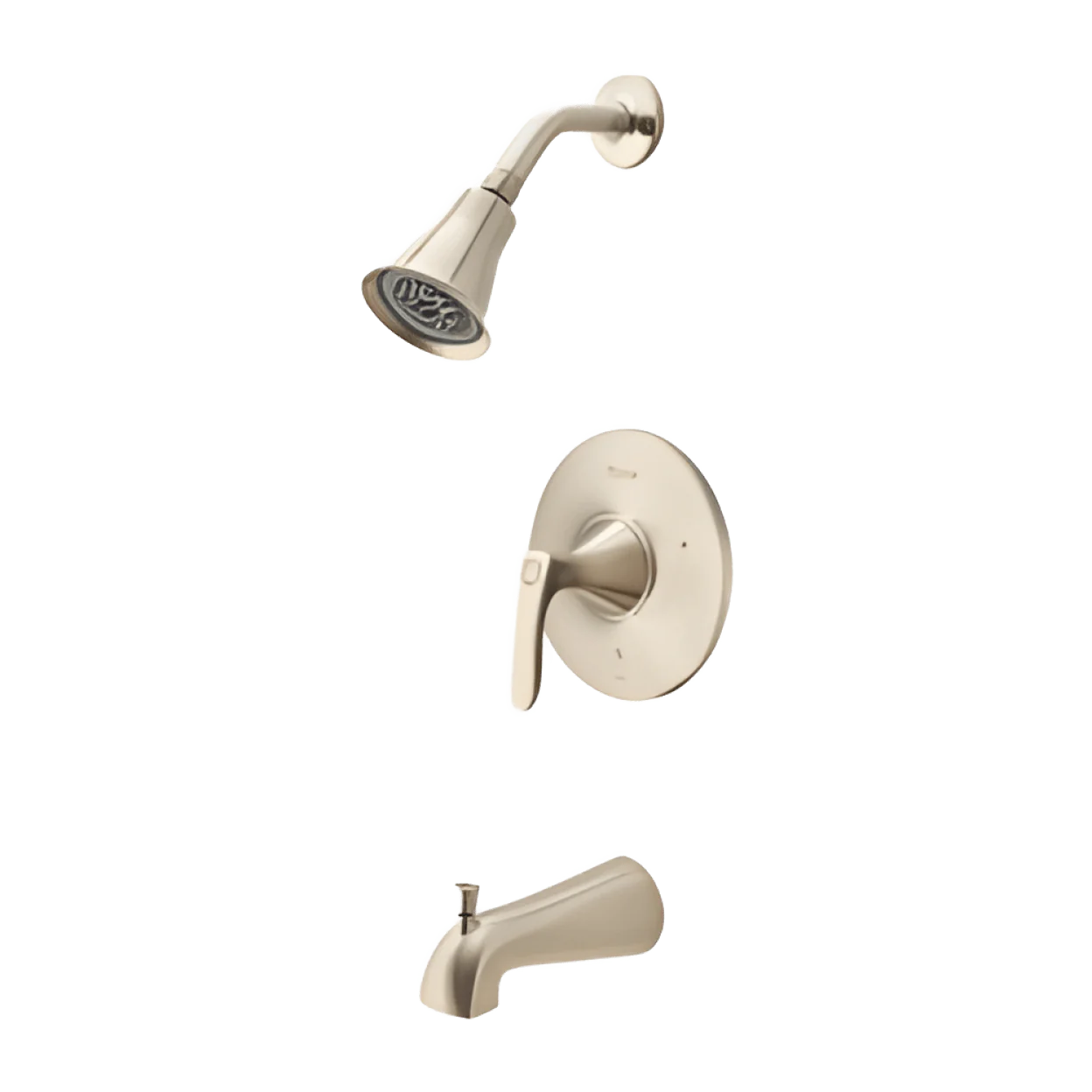 PFISTER Pfister LG89-8WRK Weller 1 Handle Tub and Shower Trim Kit Brushed Nickel
