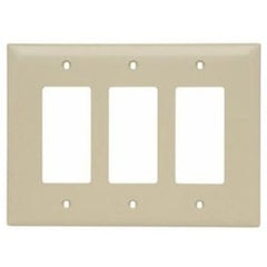 LEGRAND Pass & Seymour TPJ263I 3 Gang Jumbo Decorator Wall Plate, Ivory