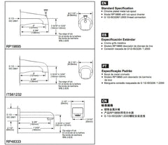 DELTA FAUCET DEL RP48333SS Arzo Tub Spout - Non-Diverter Stainless RP48333