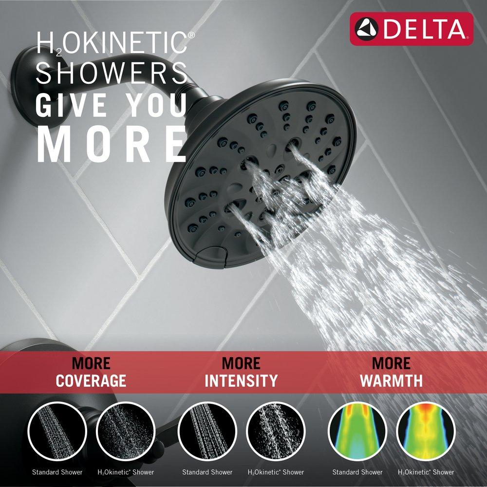 DELTA FAUCET Delta Faucet T17256-BL Dorval Two Handle Multi Function Shower Faucet in Matte Black (Trim Only)