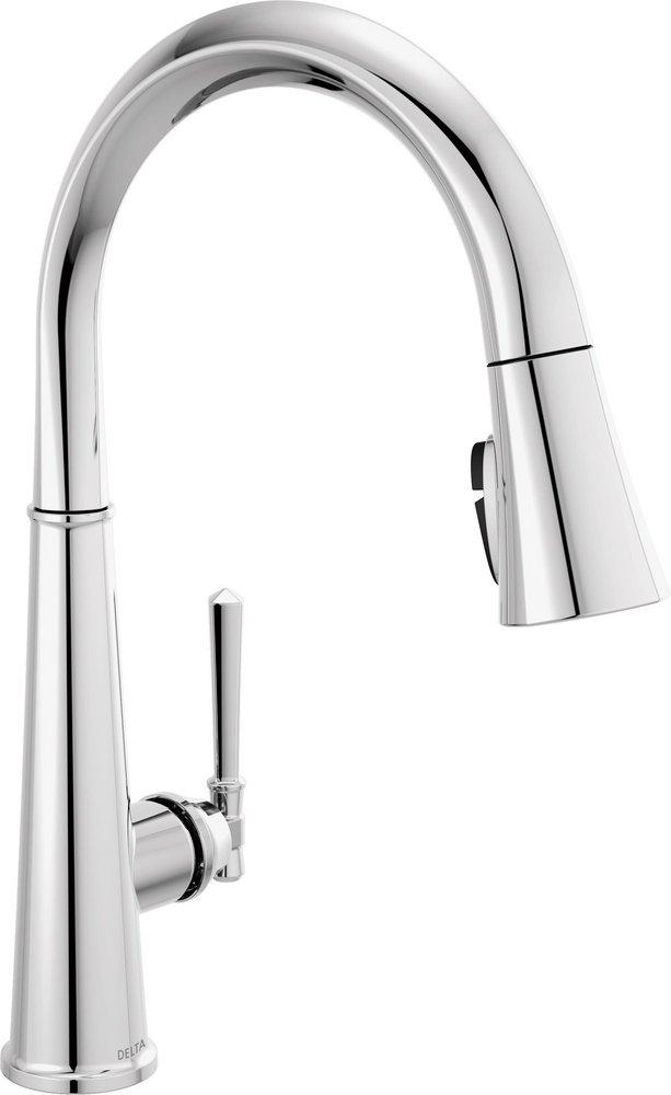 DELTA FAUCET Delta Faucet 9182-PR-DST Emmeline Single Handle Pull Down Kitchen Faucet in Lumicoat Chrome