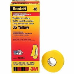 3M 3M 35-YELLOW-3/4X66FT Vinyl Color-Coding Electrical Tape 35