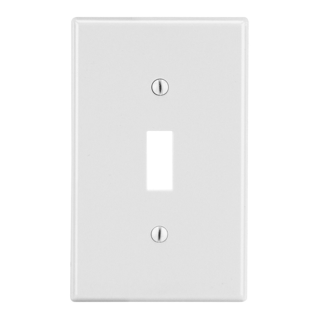 HUBBELL Hubbell P1W Toggle Wallplate Standard Nylon White