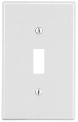 HUBBELL Hubbell P1W Toggle Wallplate Standard Nylon White