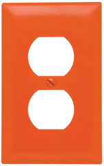 LEGRAND Pass & Seymour TP8OR 1Gang Wall Plate, Duplex Receptacle, Nylon, Standard - Orange