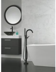 DELTA FAUCET Delta Faucet T4759-FL Trinsic Floor-Mount Freestanding Tub Filler With Hand Held Shower Chrome