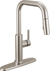 DELTA FAUCET Delta Faucet 19868LF-CZ Nicoli Single Handle Pull-Down Kitchen Faucet in Champagne Bronze