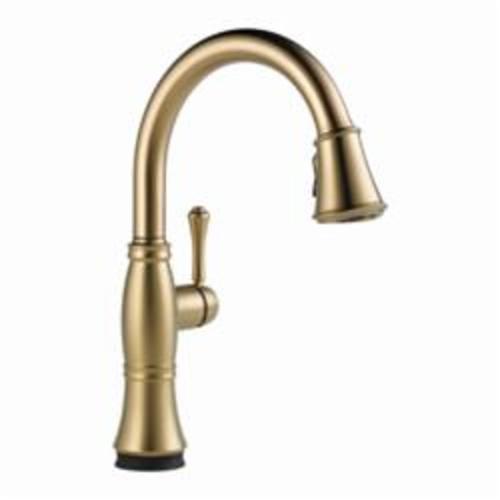 DELTA FAUCET Delta Faucet 9197T-CZ-PR-DST Cassidy Single Handle Pull Down Kitchen Faucet with Touch Activation in Lumicoat Champagne Bronze