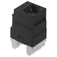 LEGRAND ON-Q Legrand WP3460BK Keystone Insert, Cat 6, RJ45, 1-Port, 4-Pair, 24 to 22 AWG Wire, T568A/B Wiring