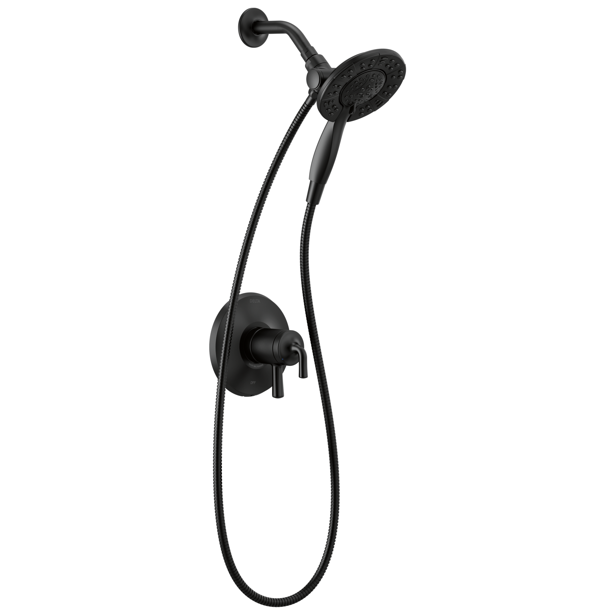 DELTA FAUCET Delta Faucet T17233-BL-I Kayra Shower Trim Only with Intuition Handshower Matte Black