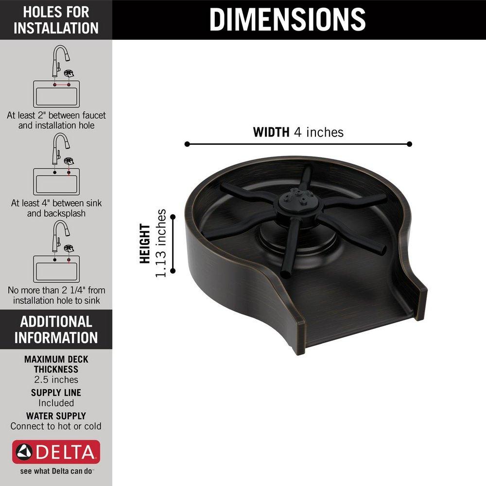 DELTA FAUCET Delta Faucet GR250-RB Glass Rinser in Venetian Bronze