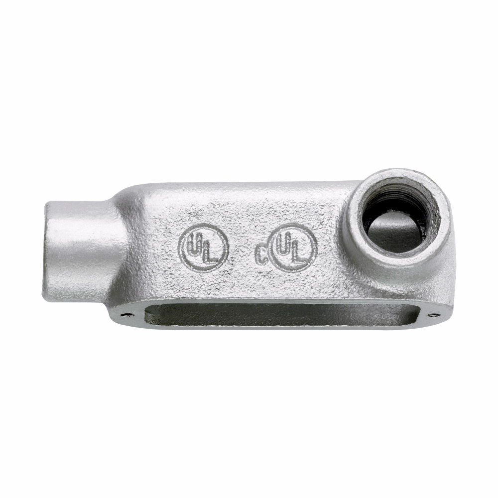EATON Crouse-Hinds LR125M Conduit Body Type LR 1-1/4 in Hub 5 Form
