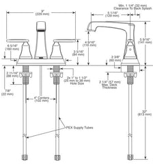 DELTA FAUCET Delta Faucet 2564-MPU-DST Ashlyn Two Handle Centerset Bathroom Faucet in Chrome