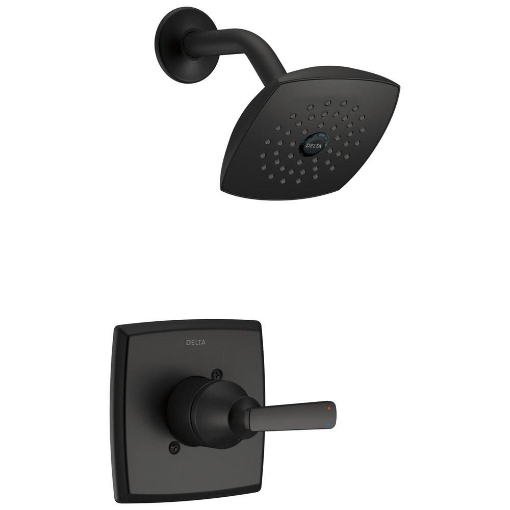 DELTA FAUCET Delta Faucet T14264-BL Ashlyn Monitor 14 Series Shower Trim Kit in Matte Black