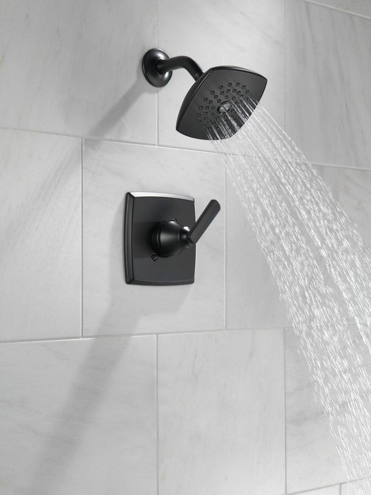 DELTA FAUCET Delta Faucet T14264-BL Ashlyn Monitor 14 Series Shower Trim Kit in Matte Black