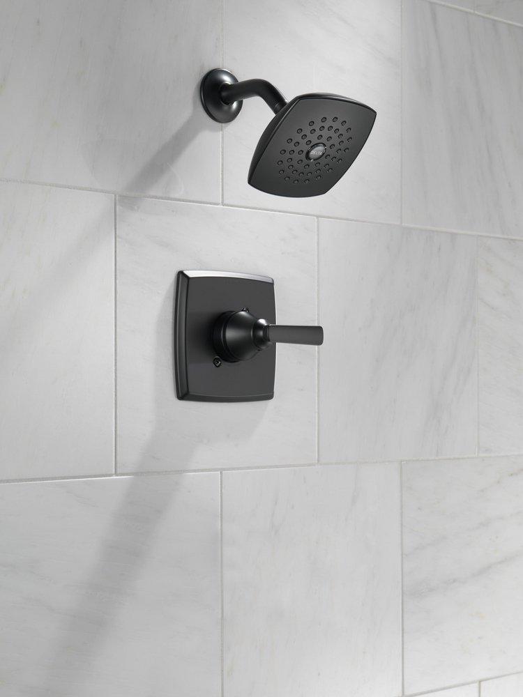 DELTA FAUCET Delta Faucet T14264-BL Ashlyn Monitor 14 Series Shower Trim Kit in Matte Black