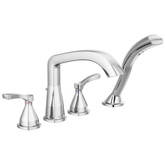 DELTA FAUCET Delta T4776 Roman Tub Trim Stryke with Handshower 2 Lever 8 to 16 Inch Spread 4 Hole