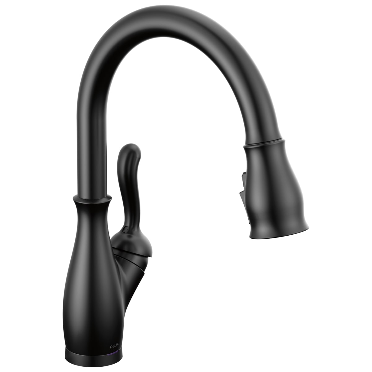 DELTA FAUCET Delta 9178T-BL-DST Kitchen Faucet Leland 1 Lever ADA Matte Black Diamond Seal Touch2O ShieldSpray Pull Down