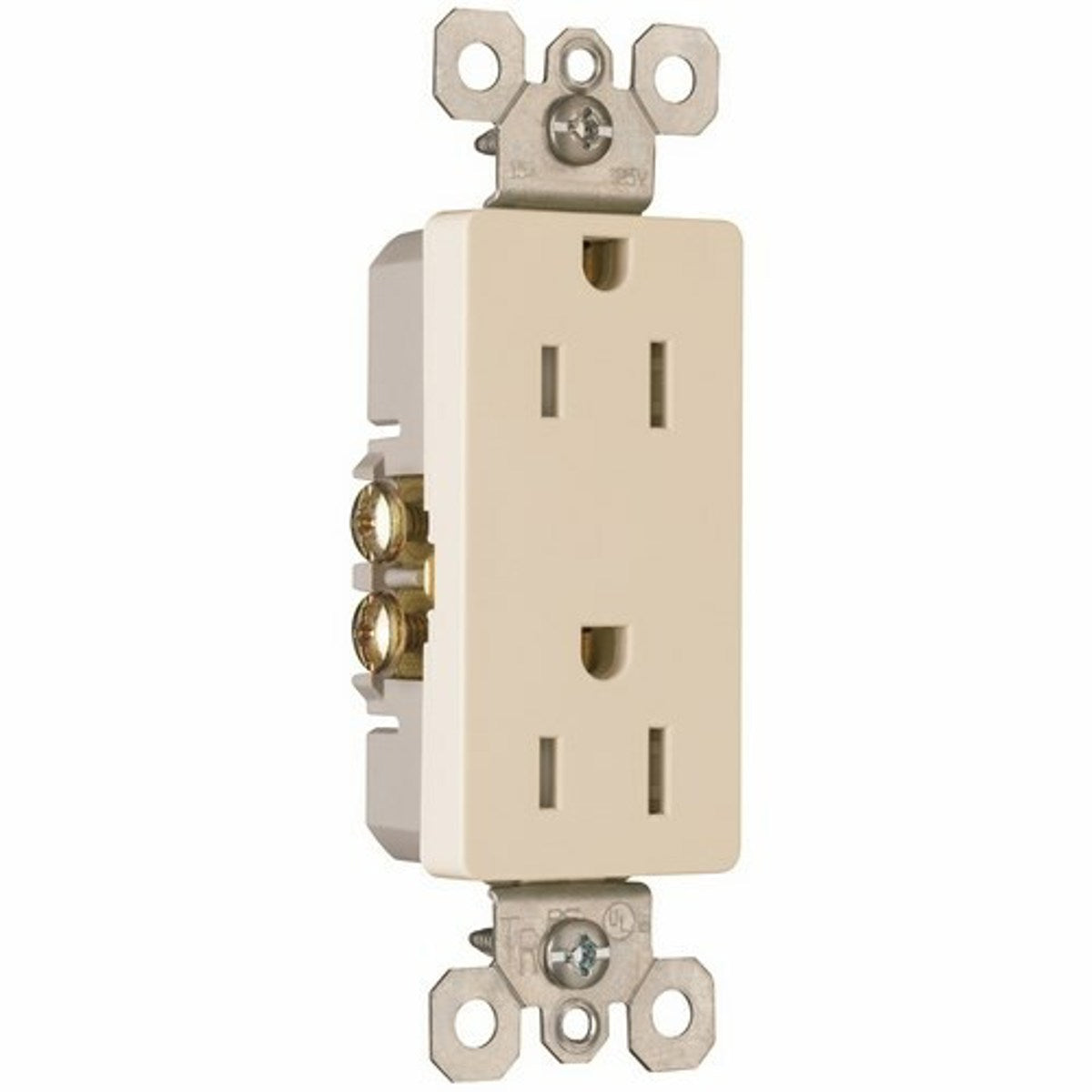 LEGRAND Legrand-Pass & Seymour 885TRLA Decorator Tamper-Resistant Receptacle 15 Amp 125 Volt Light Almond
