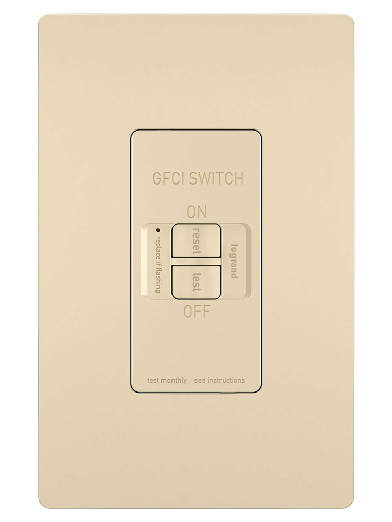 LEGRAND Pass & Seymour 2087I 20A 125V Deadfront Self-Test GFCI, Ivory
