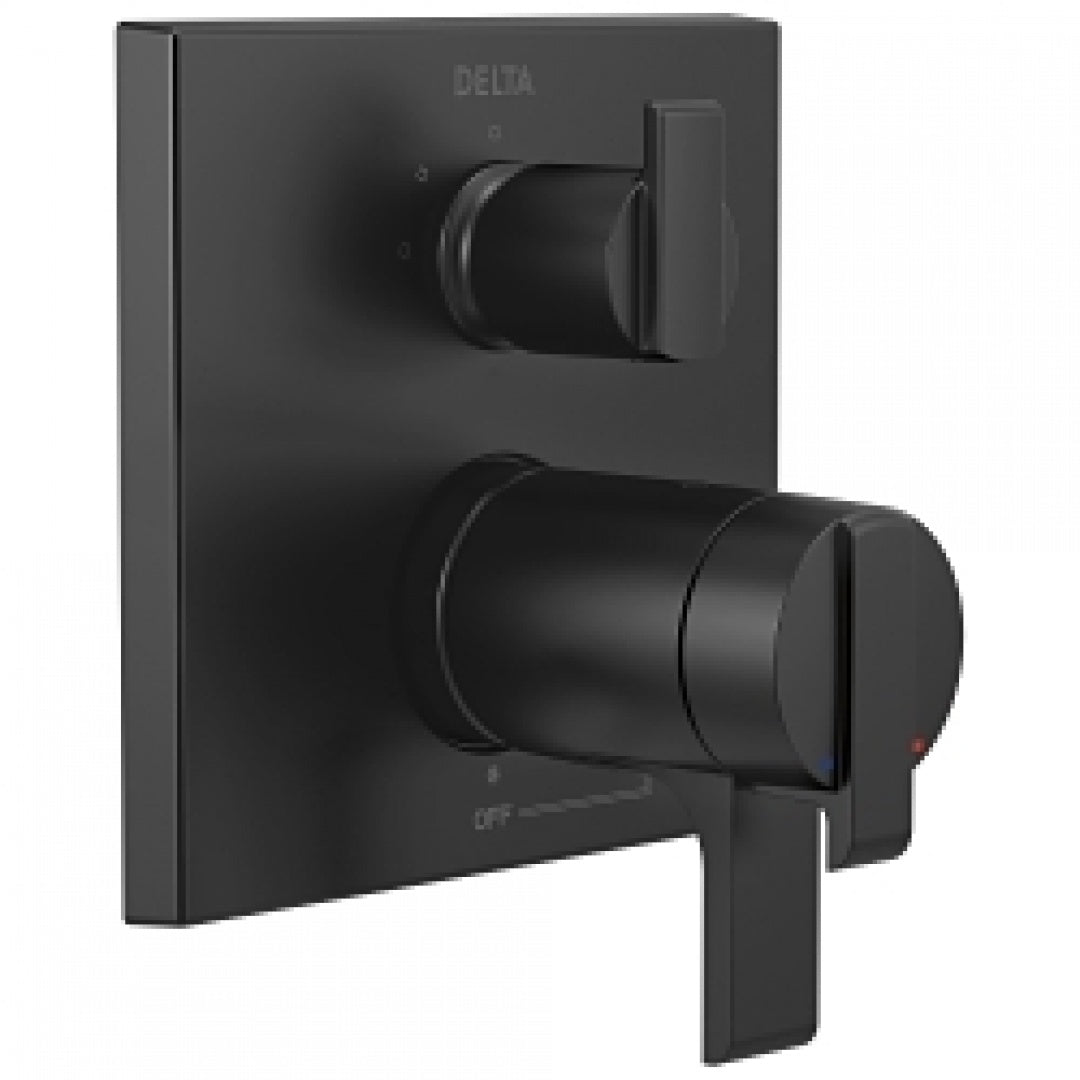DELTA FAUCET Delta Faucet T27T867-BL TempAssure Two Handle Thermostatic Valve Trim in Matte Black
