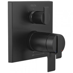 DELTA FAUCET Delta Faucet T27T867-BL TempAssure Two Handle Thermostatic Valve Trim in Matte Black
