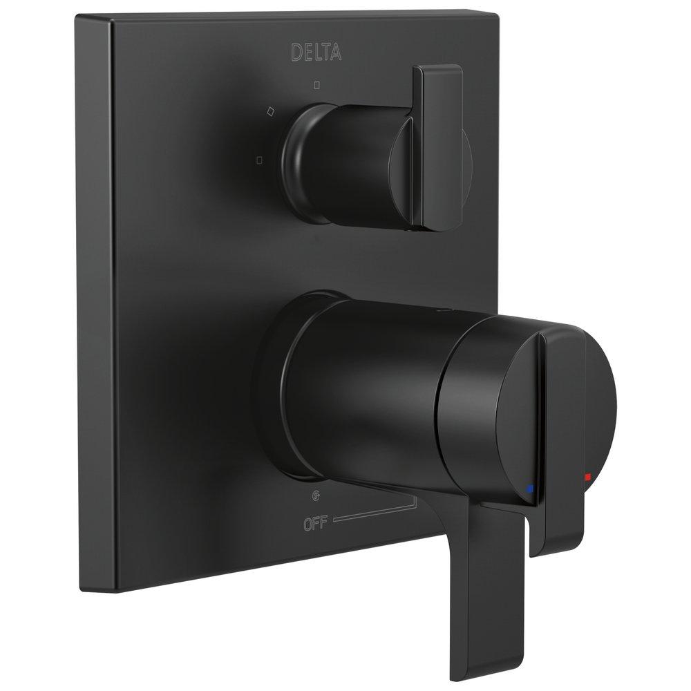 DELTA FAUCET Delta Faucet T27T867-BL TempAssure Two Handle Thermostatic Valve Trim in Matte Black