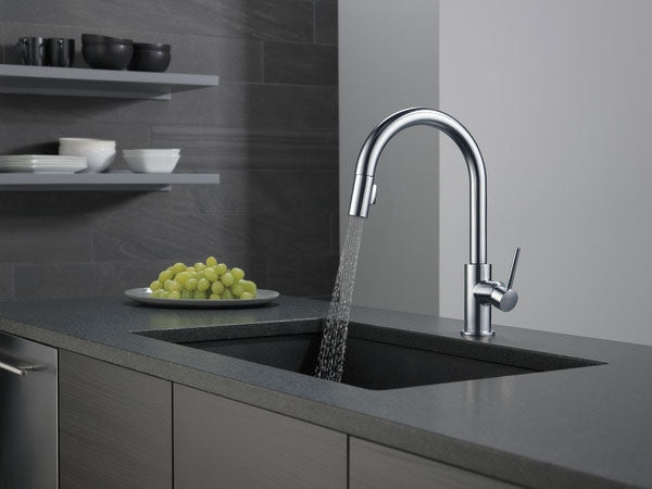 DELTA FAUCET Delta Faucet 9159-AR-DST Trinsic Single Handle Pull-Down Kitchen Faucet Arctic Stainless 1.8 GPM