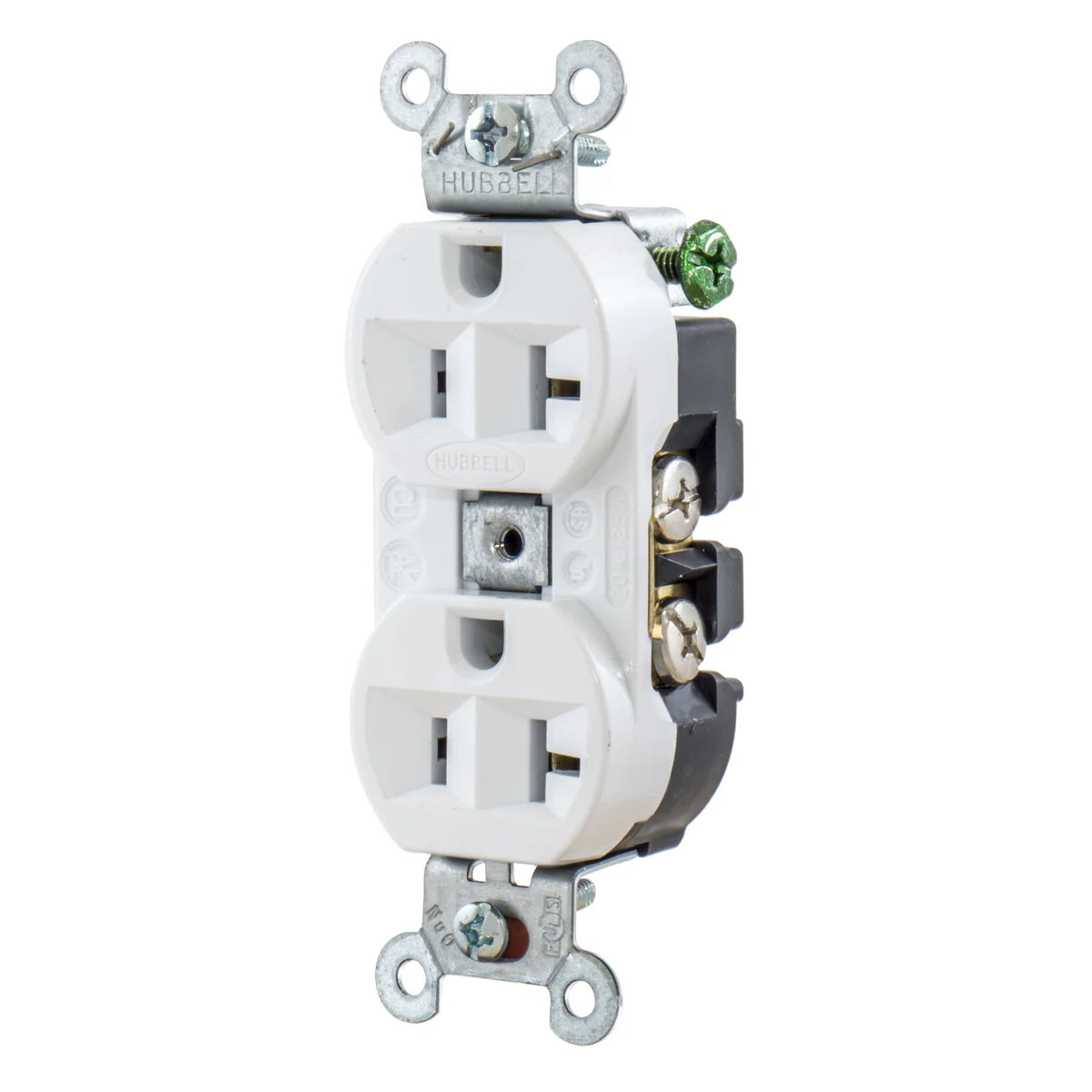 HUBBELL Hubbell Wiring 5362W 20A NEMA 5-20R DPLX RCPT