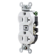 HUBBELL Hubbell Wiring 5362W 20A NEMA 5-20R DPLX RCPT