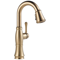 DELTA FAUCET Delta 9997-CZ-PR-DST Cassidy Single Handle Pulldown Bar/Prep Faucet