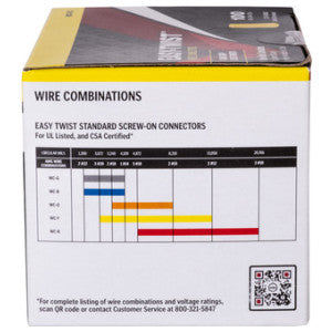 NSI INDUSTRIES NSI Industries WC-Y-C Easy-Twist Standard Twist-On Wire Connector 22-10 AWG Yellow