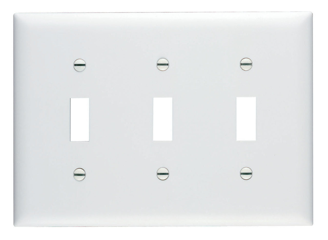 LEGRAND Legrand Pass & Seymour SP3-W Plate Plastic 3G 3Tog W/Out Line Wh